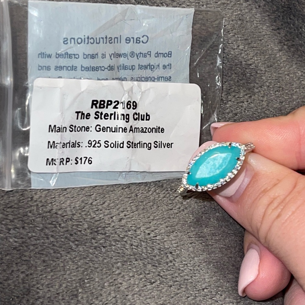 Size 9 Sterling Club Bomb Party Ring